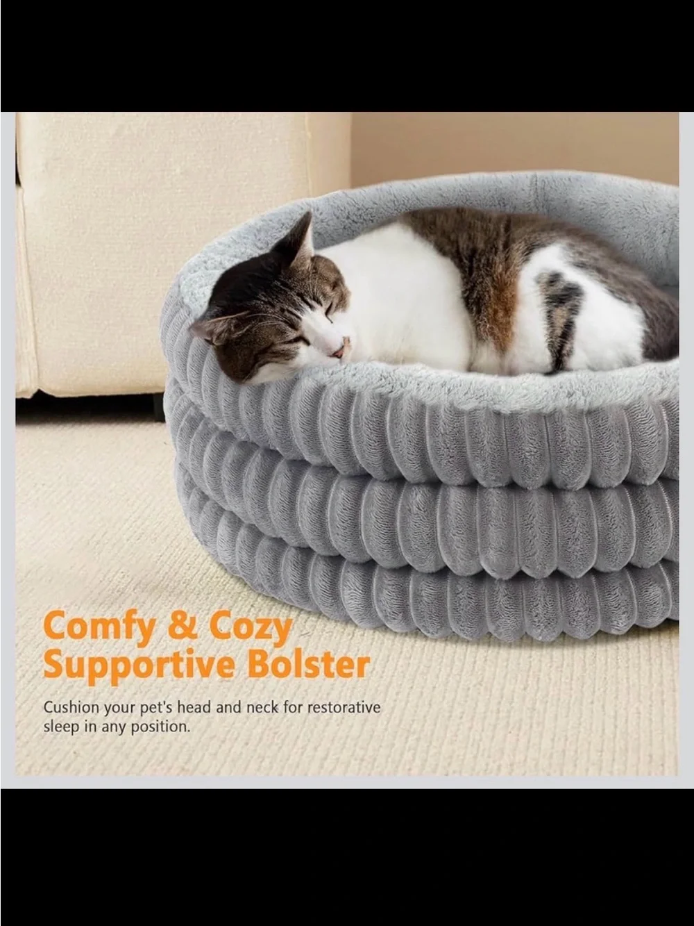 20” Heated Donut Cat Bed & Adjustable Pad - New in Box